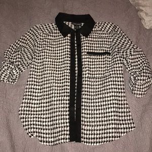 Houndstooth blouse
